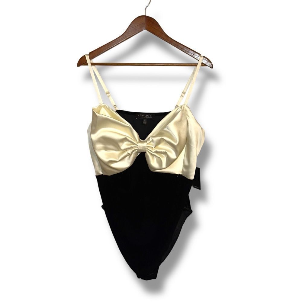 NWT Eloquii Bubble Top Women’s Sz 18 In Black & White